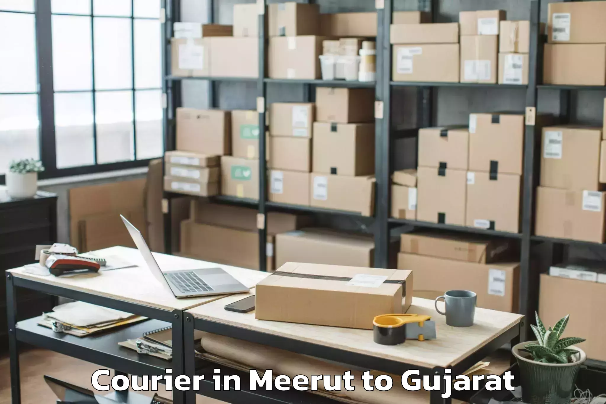 Book Your Meerut to Savli Courier Today